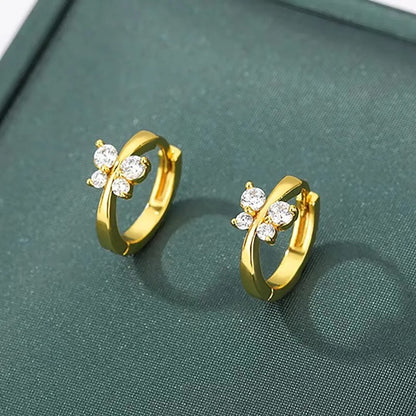 New Silver Color Hoop Earrings for Women Girls Luxury Gifts