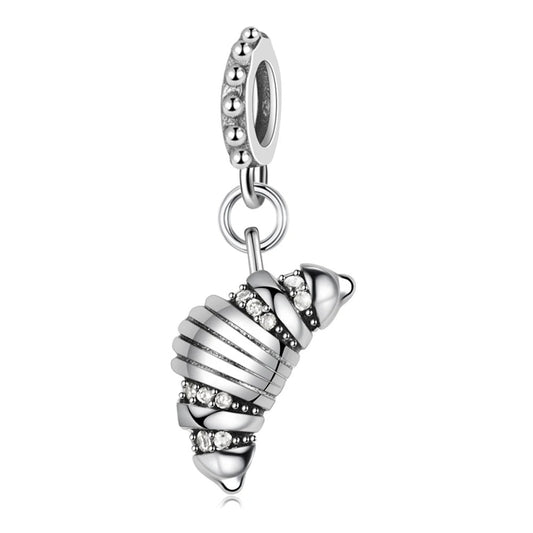 Pan Charms Original Croissant Dangle Charm Bracelet Pendant Jewelry