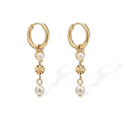 Delicate Gold Drop Earrings Women Stainless Steel Fashion