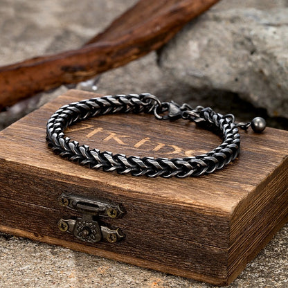 Retro Oxidized Black 6MM Cuban Chain Bracelet for Men