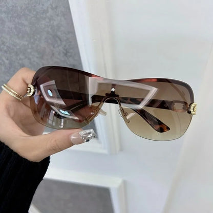 Casual Square Gradient Sunglasses Unisex Designer Travel Shades
