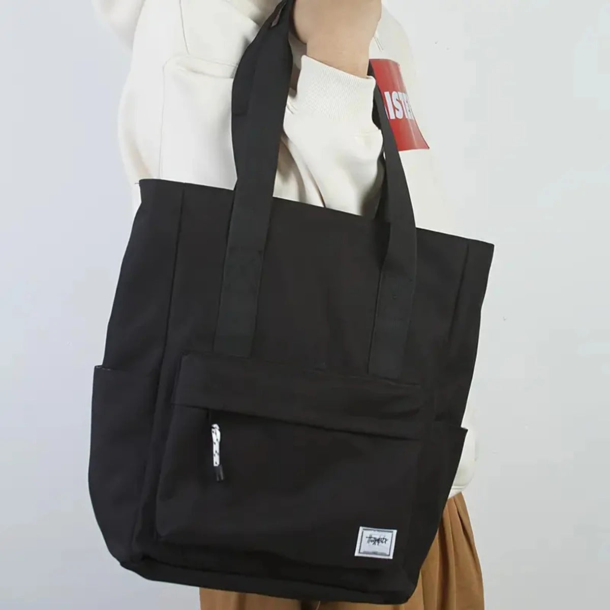 Large Capacity Polyester Shoulder Tote for Women