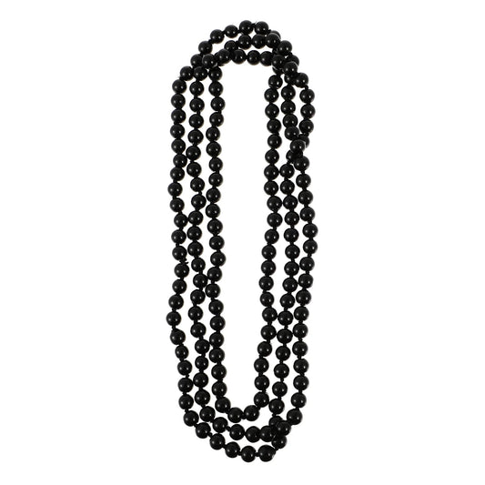 Sweater Necklace Long Pearl Accessories for Women Choker Necklaces Black Ladies