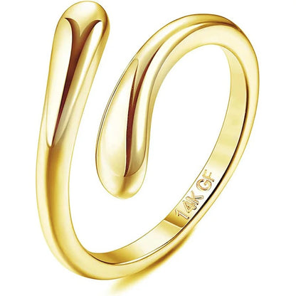 Gold plated Hug Toe Rings for Women Girls Simple Adjustable Classic Summer Beach Jewelry Gift