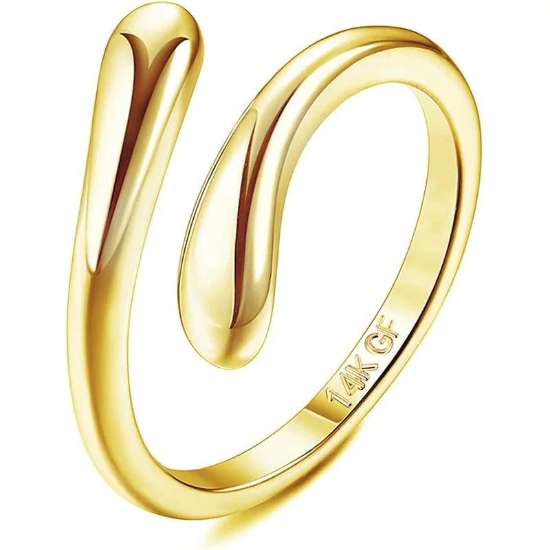 Gold plated Hug Toe Rings for Women Girls Simple Adjustable Classic Summer Beach Jewelry Gift