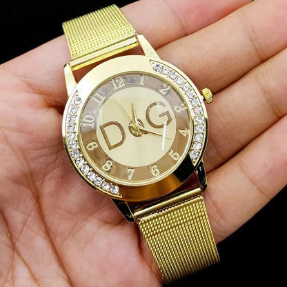 2025 Hot Sale European Fashion DQG Women's Watch – Luxury Quartz Stainless Steel Ladies Clock
