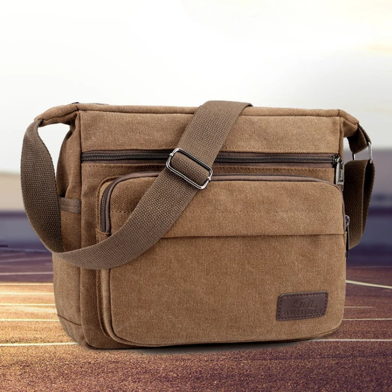 Retro Canvas Crossbody Travel and Sports Bag