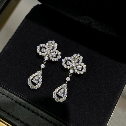 Huitan CZ Drop Earrings Modern Fashion Jewelry for Women Weddings