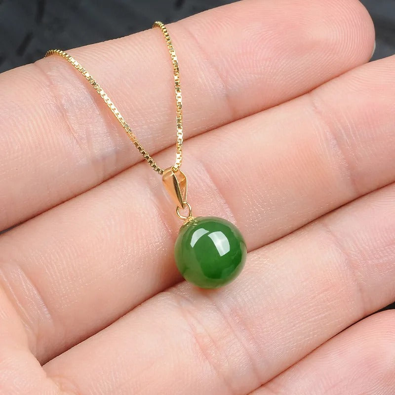 Fashion Concise Green Jade Crystal Emerald Natural Stone Pendant Necklaces for Women Choker Necklace Jewelry Bijoux Party Gifts