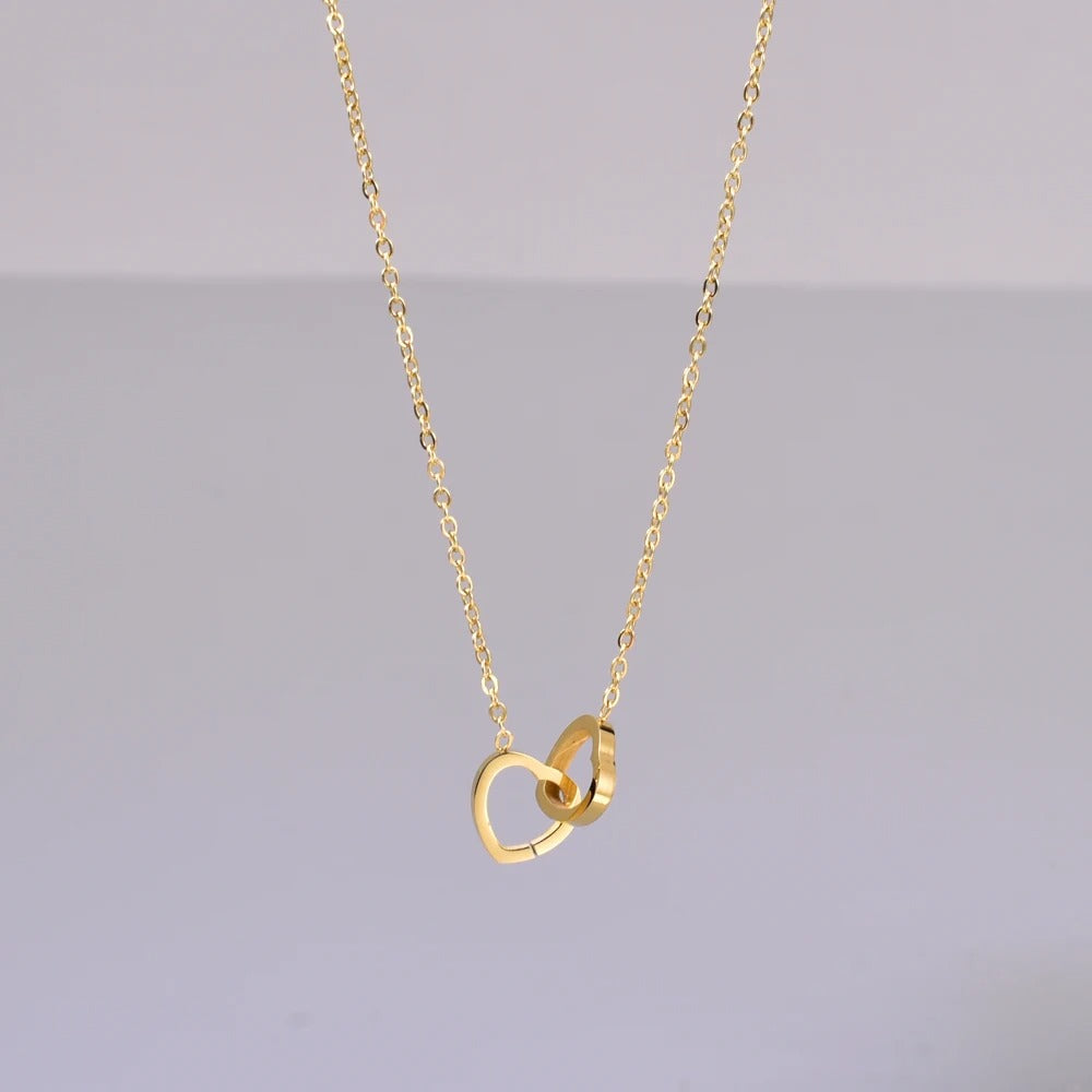L171 Yamazun Heart to Heart Minimalist Necklace for Women