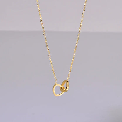 L171 Yamazun Heart to Heart Minimalist Necklace for Women