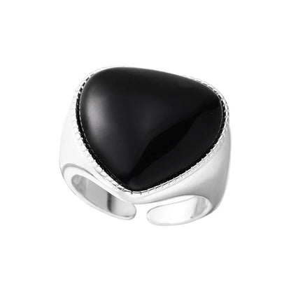 Black Heart Geometric Ring Women’s Couple Fashion Jewelry
