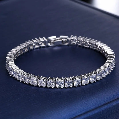 Women's Moissanite Tennis Bracelet 5mm Sterling Silver Diamond Jewelry
