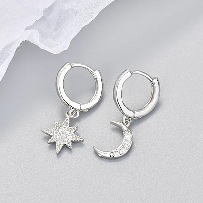 Europe Double Layered Zircon Hoop Earrings For Women Gold Silver Color Personality Punk Earring Party Jewelry Gifts