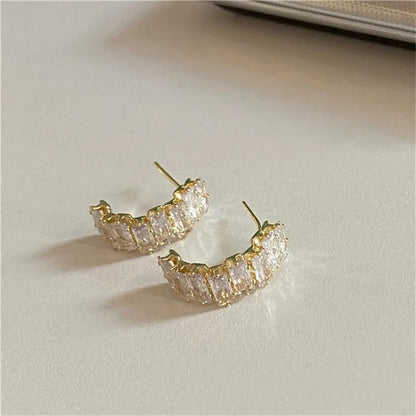 2025 Korean New Simple Temperament Circle Pearl Earrings Fashion Small Versatile Earrings Women's Jewelry