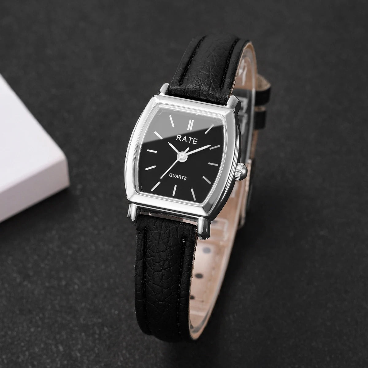 Women's Watch Fashion Small Arabic Quartz Watches Leather Band Wristwatches.