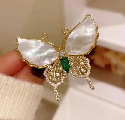 Fashion Green Yellow Leaves Flower Bouquet Wheat Ear Brooch for Women Creative Rhinestone Pin Suit Clothing Jewelry Accessories