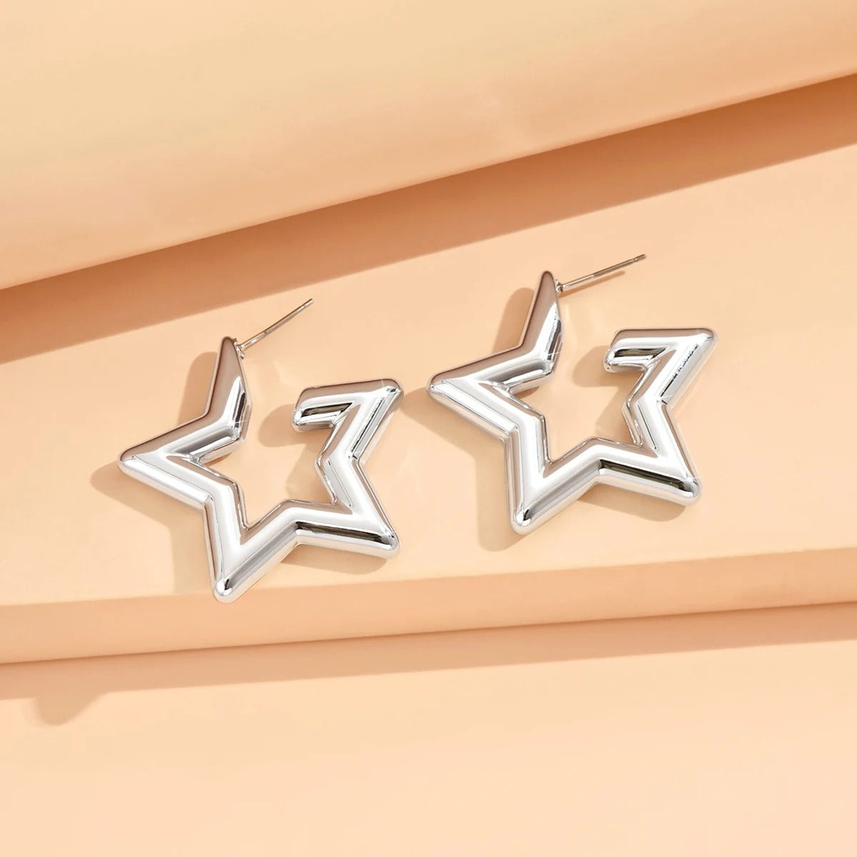 Geometric Irregular Metallic Earrings Minimalist Trendy Jewelry for Women
