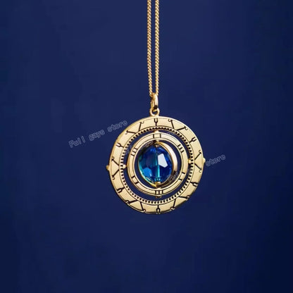 Arcane Jinx Necklace – Cute Anime Crystal Pendant with Rotatable Charm for Girls