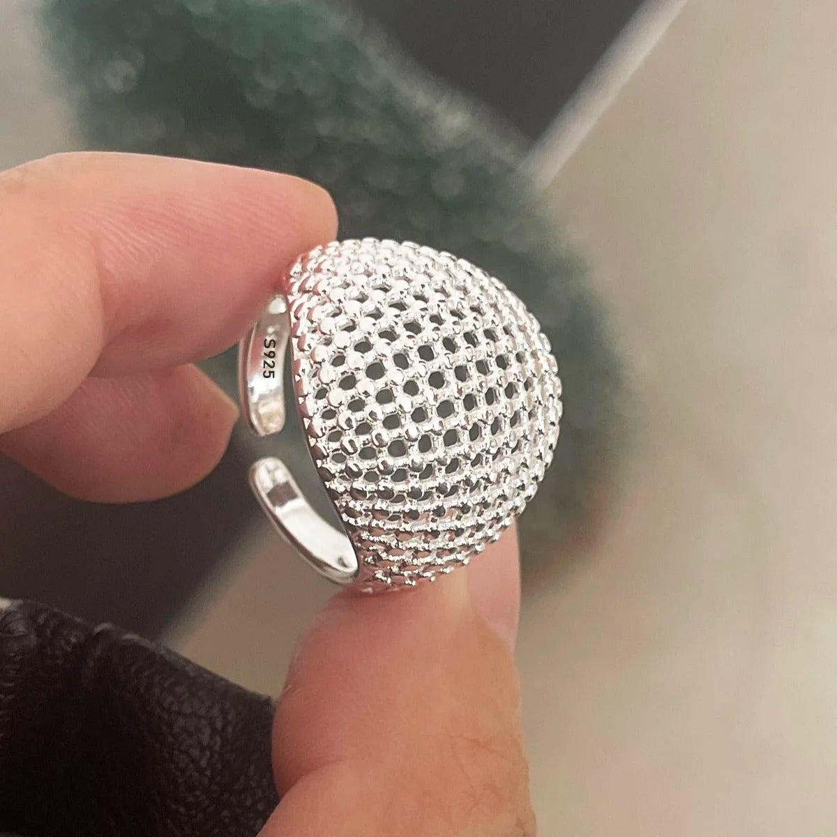 925 Sterling Silver Rings for Women Men Couple Minimalist Handmade Simple Ball Ring Party Jewelry Gift Prevent Allergy