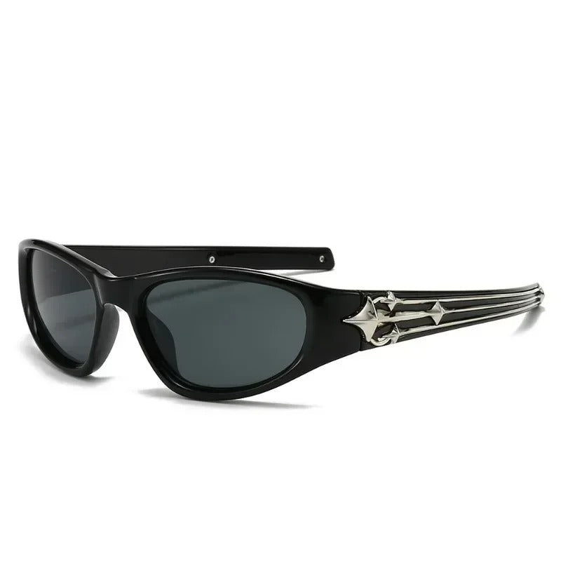 Y2K Cat Eye Sunglasses with Punk Star Rivets UV400