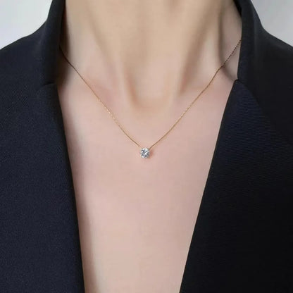 Hot Sale Stainless Steel Zircon Thin Clavicle Chain Necklace for Women Festive Party Jewelry Wholesale