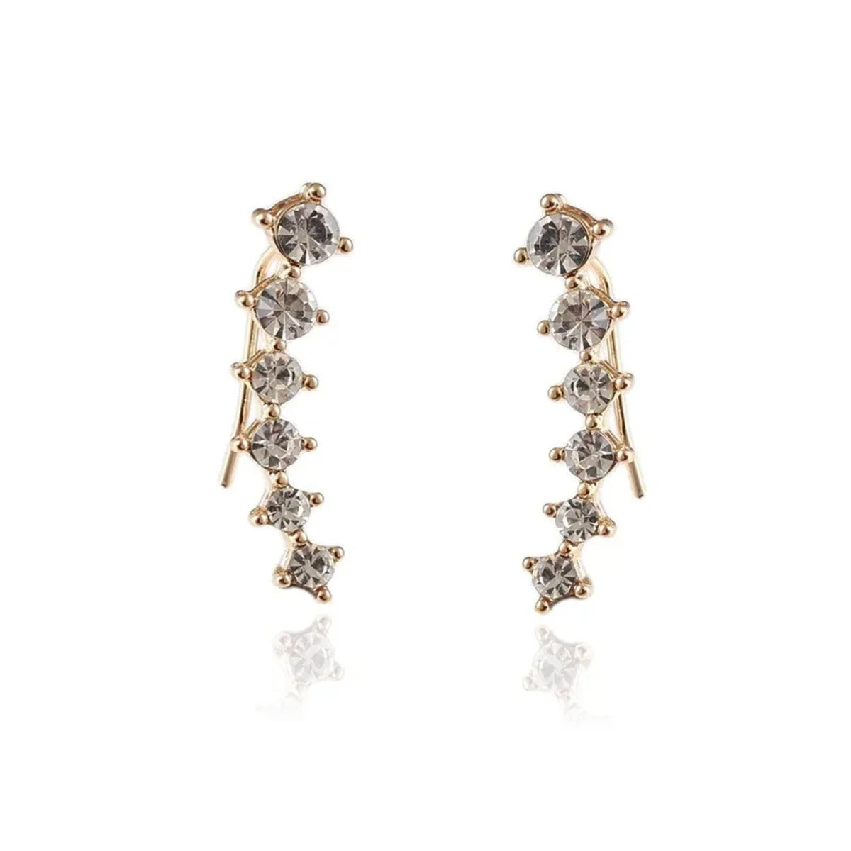 1PC Fashion Gold Color Rhinestone Ear Clip Earring for Women and Girls