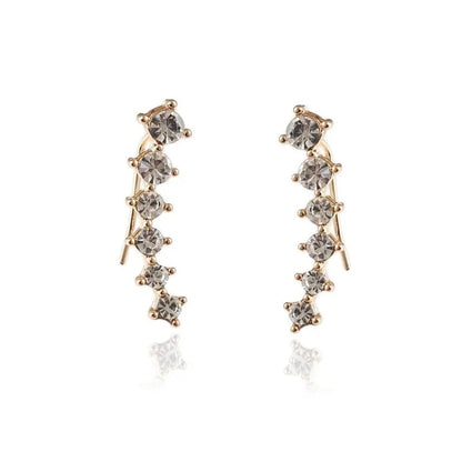 1PC Fashion Gold Color Rhinestone Ear Clip Earring for Women and Girls
