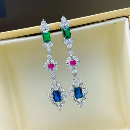 Exquisite CZ Dangle Earrings Trendy Jewelry for Women