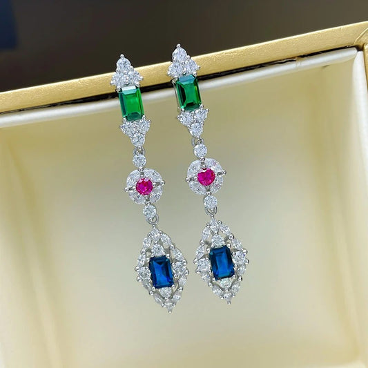 Exquisite CZ Dangle Earrings Trendy Jewelry for Women