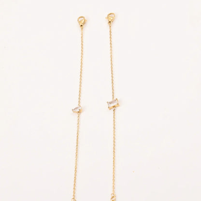 Summer Stainless Steel White Zircon Chain Bracelet Women Jewelry