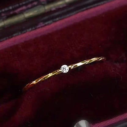 Minimalist Twine Ring for Women 925 Sterling Silver Wedding Ring