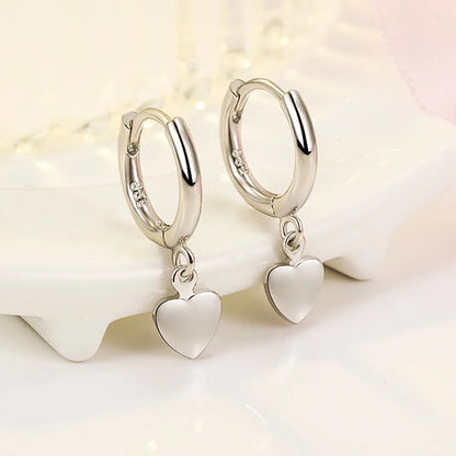 925 Sterling Silver Heart Ring Earrings Trendy Women