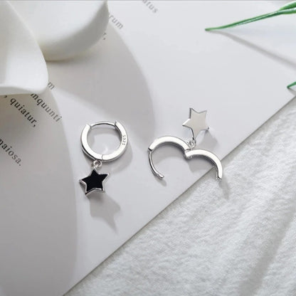 925 Silver Small Star Earrings Women’s Simple Fashion Jewelry