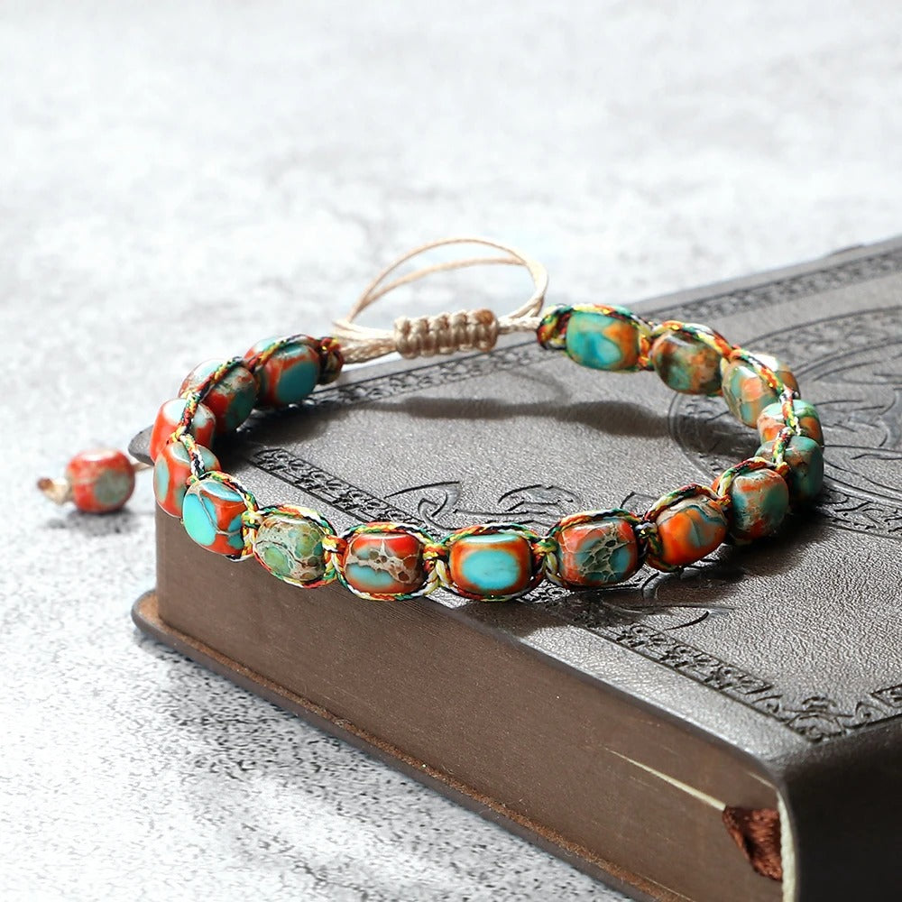 Natural Emperor Stone Bead Bracelet Women Men Wrist Jewelry