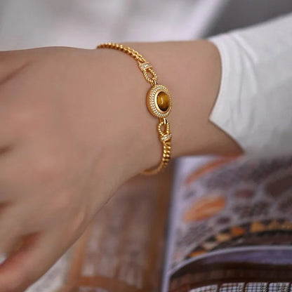 Women's Tiger Eye Bracelet Fashion Stainless Steel Charm Jewelry