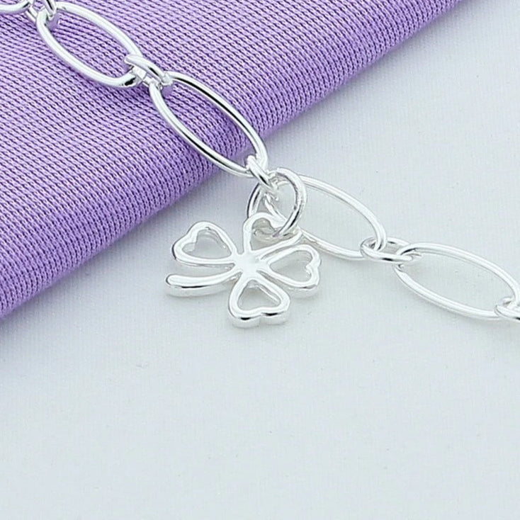 Lucky Clover Flowers Pendant Bracelet For Woman Charm Wedding Engagement Party Fashion Jewelry