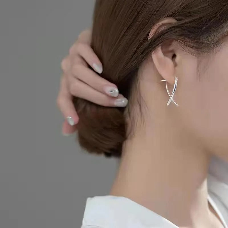 Women’s Geometry Earrings 925 Silver Korean Style Fashion Jewelry