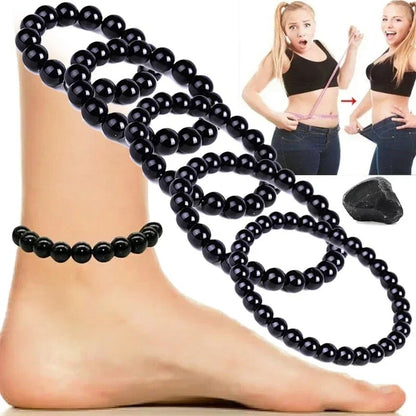 Black Obsidian Natural Stone Bracelet Anti-Anxiety Weight Loss