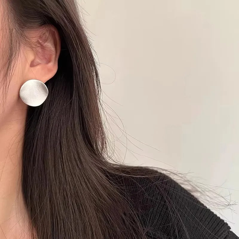Sterling Silver Vintage Earrings For Women Round StringTrendy Earring Jewelry Prevent Allergy Party Accessories Gift