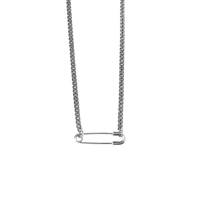 Stamp Sweater Necklace INS Fashion Vintage Elegant Charm Simple Pin Design Party Jewelry Gifts for Women