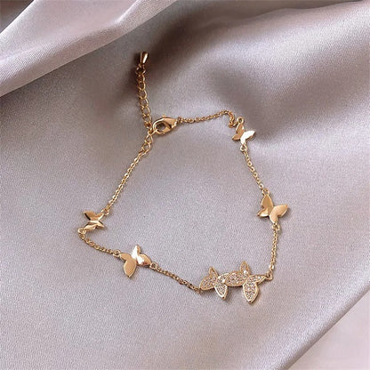 Single Layer Butterfly Charm Bracelet Sweet Jewelry Gift for Women
