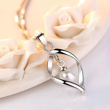 Vintage Sterling Silver Pearl Necklace Wedding Jewelry Gift