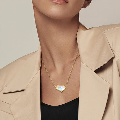 2025 New 925 Sterling Silver Necklace Aurora Crystal Golden Simple Necklaces for Women Anniversary Birthday Jewelry Gift Female