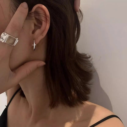 New 925 Sterling Silver Star Earrings Female Charm Jewelry Gift hoop earrings for women