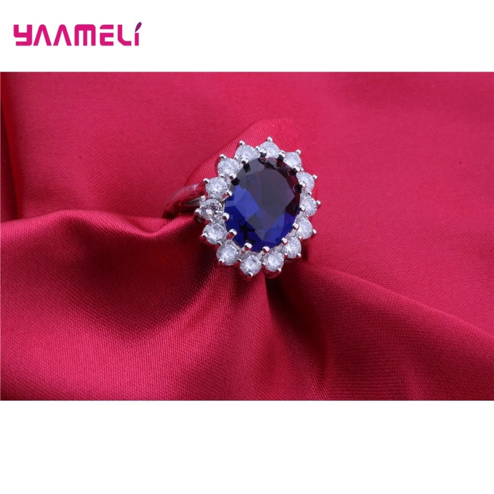 925 Sterling Silver Women’s Wedding Engagement Ring with CZ