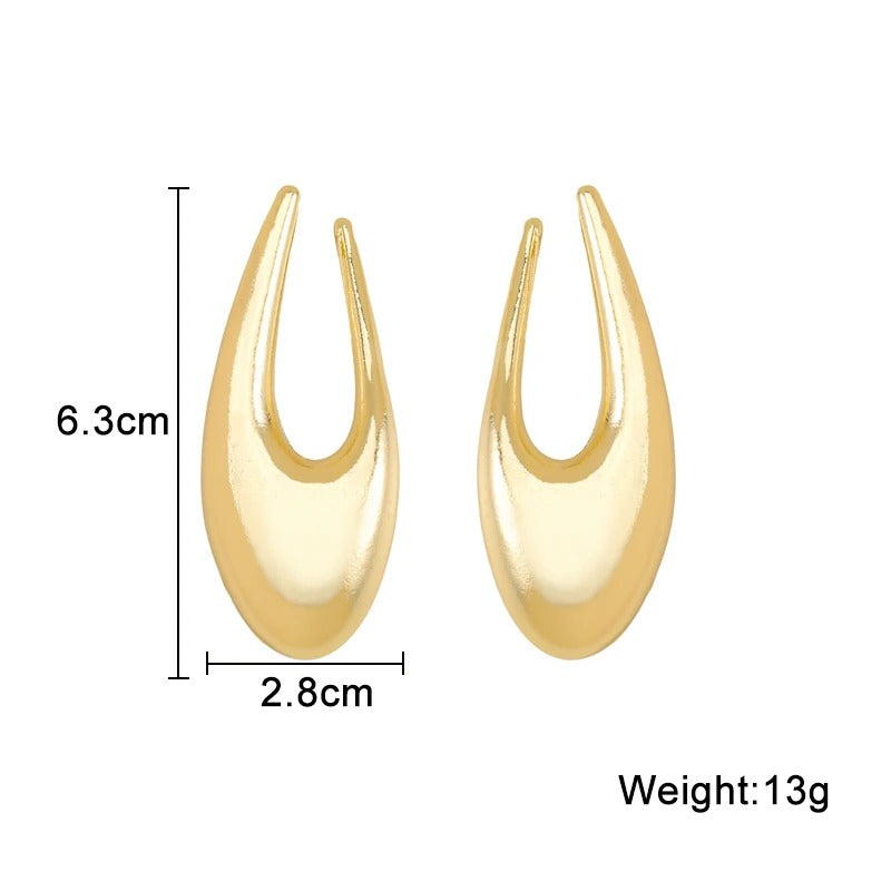 Exaggerated Hollow Hanging Earrings Women Fashion Jewelry