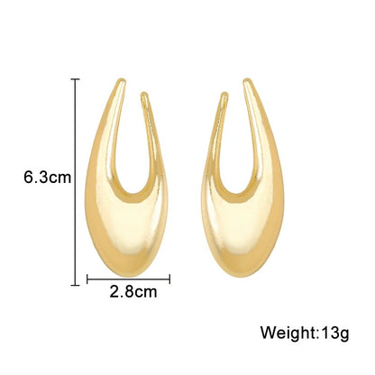 Exaggerated Hollow Hanging Earrings Women Fashion Jewelry