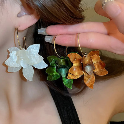 Retro Flower Drop Earrings for Women
