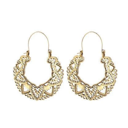 Indian Ethnic Hoop Dangle Earrings Women Gypsy Fashion Jewelry